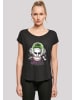 F4NT4STIC Long Cut T-Shirt Suicide Squad Joker Coloured Smile in schwarz