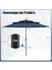 COSTWAY 300 cm Sonnenschirm mit LED in Blau