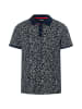 Timezone Bedrucktes Poloshirt Kurzarm Knopfleiste Casual in Dunkelblau