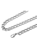 Adeliás Unisex Halskette – Panzerkette aus Edelstahl 80+5 in silber