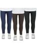 TupTam Mädchen Winter Leggings Blickdichte Thermo 3er Pack in braun/schwarz