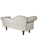 Beliani Chaiselongue LATTES in Beige/Grau/Dunkler Holzfarbton