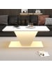 ABRIHOME Couchtisch V Form Kaffeetish mit LED, 100*50*46cm