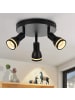 ZMH Deckenleuchte in schwarz 3-flammig GU10 moderne Deckenspots Max.25W