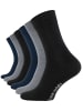 Clark Crown® Bio-Baumwoll Socken 6 Paar in schwarz, grau, blau