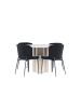 ebuy24 Essgruppe Olivia 5-teilig Beige 110 x 110 cm
