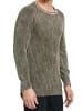 Rusty Neal Verwaschener Strickpullover im Vintage Look in Khaki