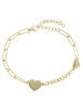 Adeliás Damen Armband – Herz aus Edelstahl 18 cm in gold