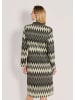 MADELEINE Elegantes Kleid mit Zick-Zack-Muster in grau / wollweiß / multicolor