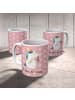 Mr. & Mrs. Panda Becher Einhorn König mit Schwert mit Spruch in Rot Pastell