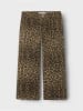 name it Wide Leg Leoprint Hose NKFROSE WIDE TWI PANTS in silver mink