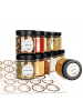 Räuberella Gewürzbehälter Set 12 Stück mit Etiketten in transparent - 154ml