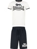 Lonsdale Trainingsanzug "Maist T-Shirt & Shorts Set Normale Passform" in Weiß