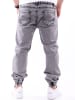 RESLAD Jeans Denim Jogginghose in grau