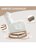 HOMCOM Schaukelstuhl in Cremeweiß 70L x 96B x 107H cm