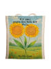 Mr. & Mrs. Panda Tragetasche Blume Sonnenblume Design mit Spruch in Weiß
