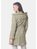 GOLDNER Kurzgröße:  Trendiger leichter Regen Parka aus funktionalem Material in stein