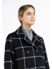 DreiMaster Damen Übergangsmantel Aus Wollgemisch in Kariert Schwarz Weiss