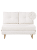 Beliani Schlafsofa JERSLEV in Weiß/Braun - (W) 120 x (H) 87 x (L) 84 cm