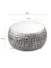 FineBuy Couchtisch in Silber / Marmor / 66x66x32