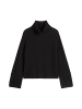Marc O'Polo Gerippter Rollkragen-Pullover loose in Schwarz