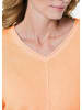 GOLDNER Kaschmirpullover Basicpullover mit V-Ausschnitt in pfirsich