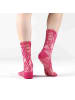 MUNADUNA 4er-Pack 3D-Relief Abstrakte Mode-Socken in Rosa