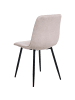 Beliani 4er-Set Esszimmerstuhl TUSCOLA in Beige/Schwarz