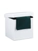 relaxdays Faltbarer Sitzhocker in Weiß - 38 cm