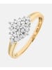 Diamant L'éternel Cluster-Ring aus 375 Gelbgold mit Diamant