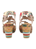 LAURA VITA Sandalen in Beige/Grün