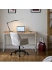 home24 home24 Schreibtisch (1er Set) - Weiß - MDF & Metall - 120.0 x 75.0 x 60.0 cm in Eiche