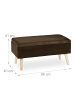 relaxdays Sitzbank in Braun - (B)80 x (H)41 x (T)40 cm
