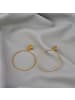 ANELY Runde Ohrstecker mit Ring Seildesign in Gold