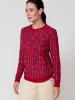 KOROSHI Women's multicolor textured knit jersey in braun