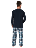 NORMANN Schlafanzug lang FlanellHose - 74957 in marine