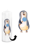 Mr. & Mrs. Panda Kerze Pinguin Lolli ohne Spruch in Weiß