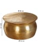 FineBuy Couchtisch in Gold / Aluminium / 60x60x30
