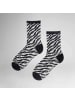 Hudson Socken Curved Line gemustert in Black