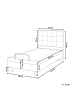 Beliani Einzelbett DUKE in Grau/Schwarz - (W) 82 x (H) 102 x (L) 216 cm