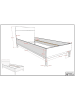 58 aufm Kessel EINZELBETT 90x200 MDF Kiefer weiß robust stabil pflegeleicht