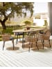 Beliani 12er-Set Gartenstuhl PRATELLO in Naturfarben/Beige/Grau