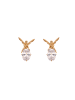 faina Women Drop Earrings in Rose Gold White