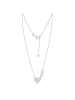 ONE ELEMENT  Zirkonia Herz Halskette aus 925 Silber   45 cm  Ø in silber
