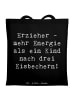 Mr. & Mrs. Panda Tasche Spruch Erzieher Energie mit Spruch in Schwarz
