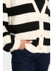 SAINT TROPEZ Strickjacke GarbieSZ Lockere Passform in Ice Black Stripe