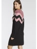 Tamaris Strickkleid in rosa bordeaux schwarz
