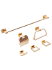 Beliani 6-tlg Badaccessoires Set RIOHACHA in Gold