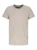 Sublevel Schlichtes Kurzarmshirt Rundhals Modern Zeitlos in Beige-2