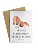 Mr. & Mrs. Panda Grußkarte Hund Basset Hound mit Spruch in Weiß